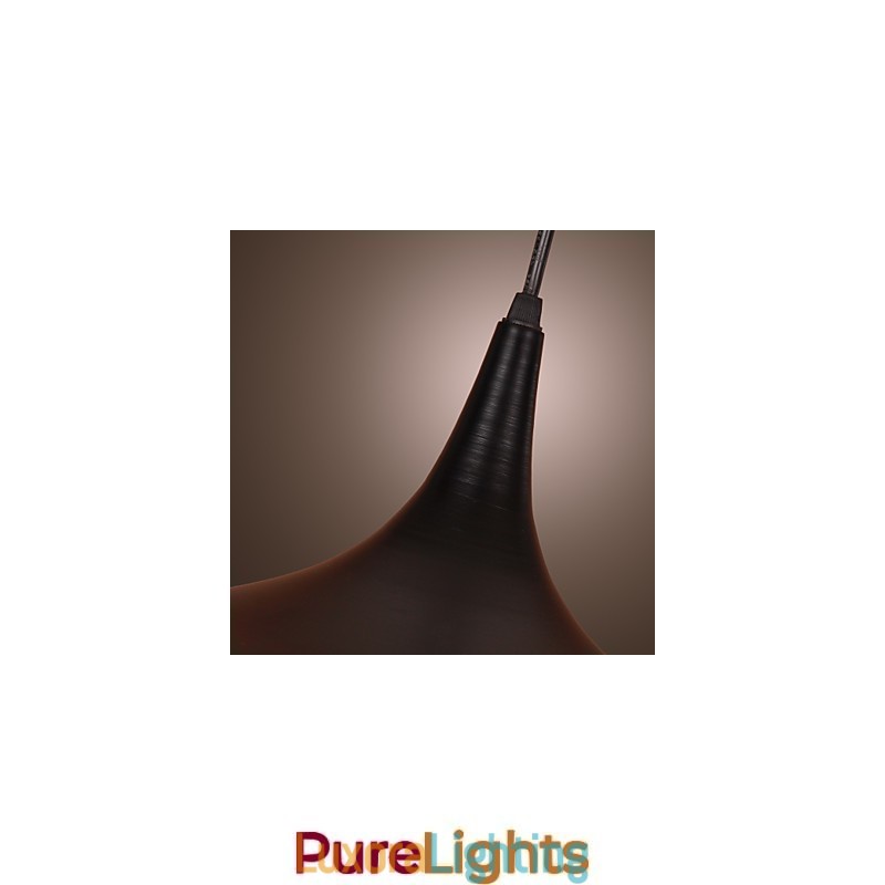 Designer Touch Decorative Comtemporary Aluminum Pendant Light with Black Shade