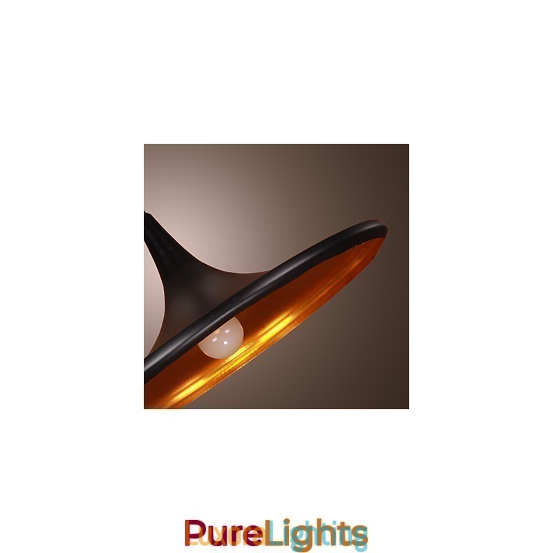 Designer Touch Decorative Comtemporary Aluminum Pendant Light with Black Shade