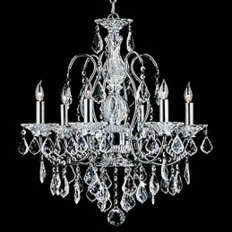 Designer Touch Decorative Traditional Classic Crystal Chrome Metal Chandelier