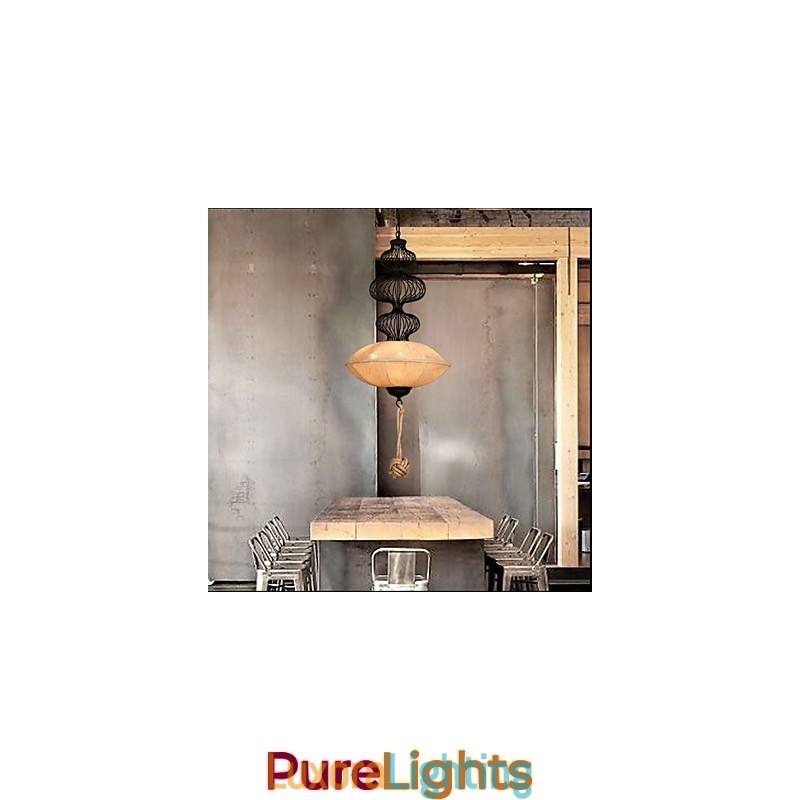 Designer Touch Decorative Nordic Retro Industrial Hemp Creative Birdcage Lamps