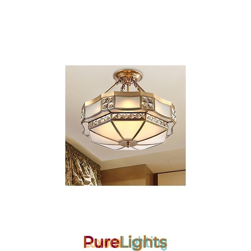 Designer Touch Decorative Traditional Classic Rustic Lodge Brass Metal Pendant Light