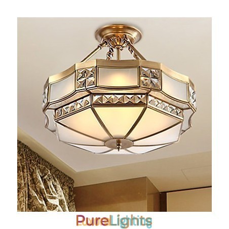 Designer Touch Decorative Traditional Classic Rustic Lodge Brass Metal Pendant Light