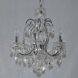 Designer Touch Decorative Traditional Classic Crystal Chrome Metal Chandelier
