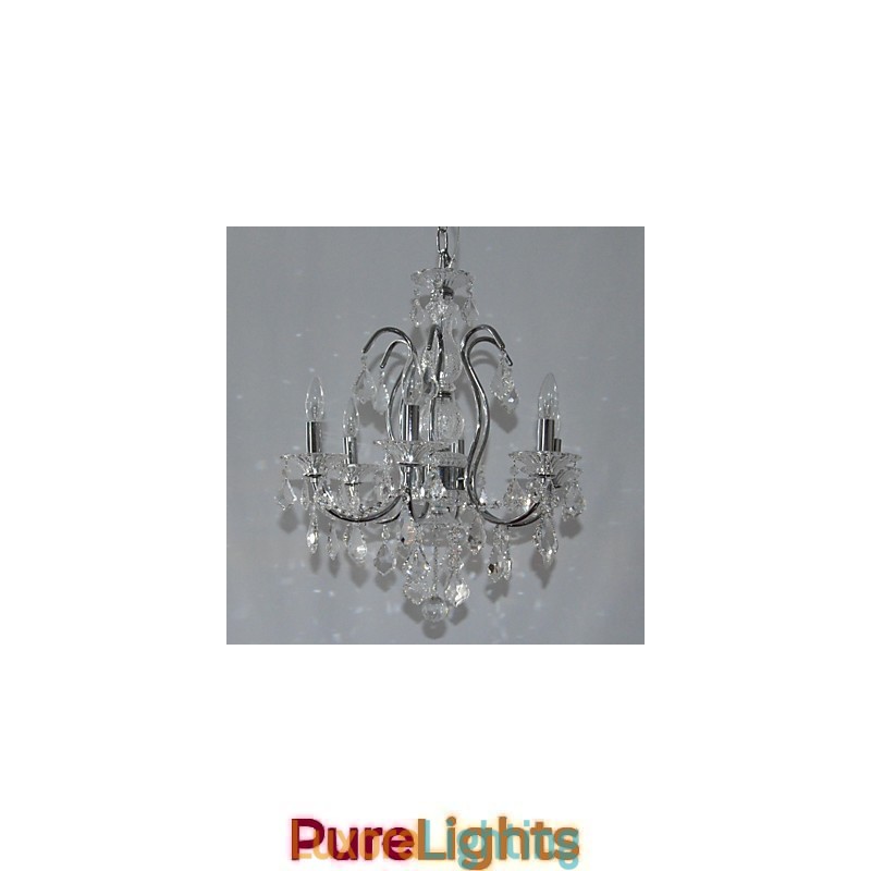 Designer Touch Decorative Traditional Classic Crystal Chrome Metal Chandelier