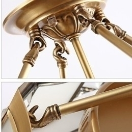 Designer Touch Decorative Traditional Classic Rustic Lodge Brass Metal Pendant Light