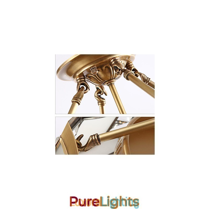 Designer Touch Decorative Traditional Classic Rustic Lodge Brass Metal Pendant Light