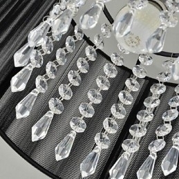 Designer Touch Decorative Modern Contemporary Crystal Chrome Metal Pendant Light