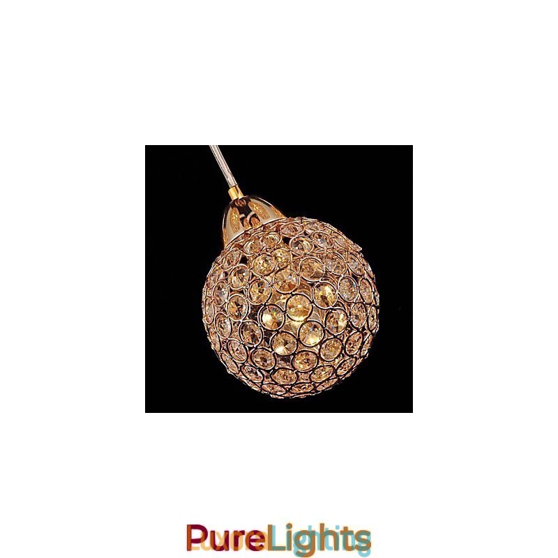 Designer Touch Decorative Modern Contemporary Globe Crystal Electroplated Metal Pendant Light