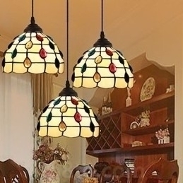 Designer Touch Decorative European Rural Creative Arts Stained Glass Chandelier Restoring Ancient Ways Lamp Light