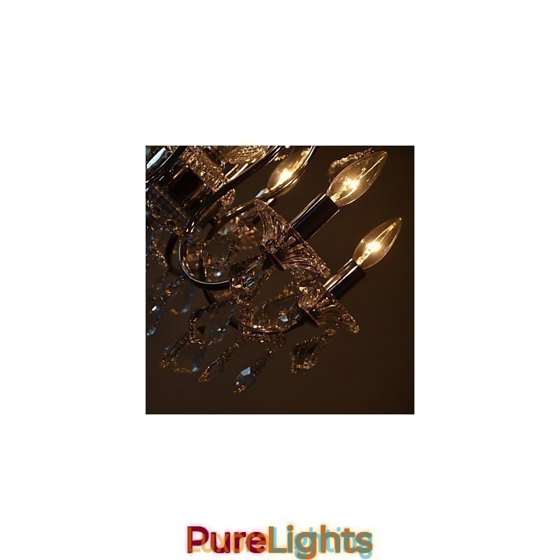 Designer Touch Decorative Traditional Classic Crystal Chrome Metal Chandelier