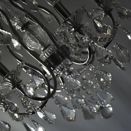 Designer Touch Decorative Traditional Classic Crystal Chrome Metal Chandelier