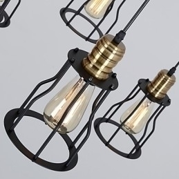 Designer Touch Decorative Vintage Edison Multiple Ajustable DIY Ceiling Lamp Light Pendant Lighting Chandelier Modern Chic Industrial Dining