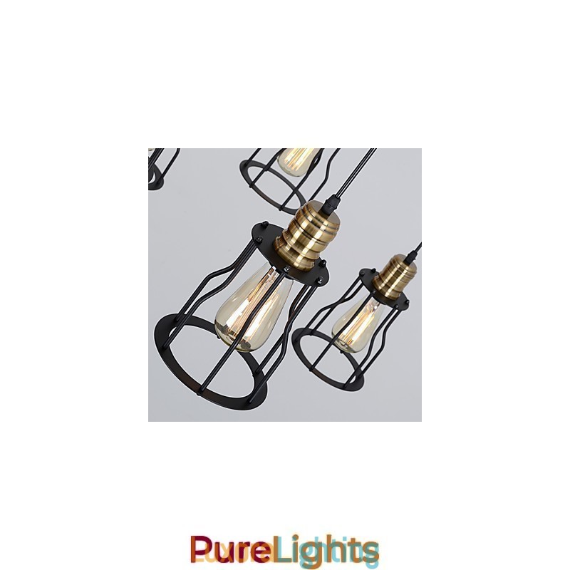 Designer Touch Decorative Vintage Edison Multiple Ajustable DIY Ceiling Lamp Light Pendant Lighting Chandelier Modern Chic Industrial Dining