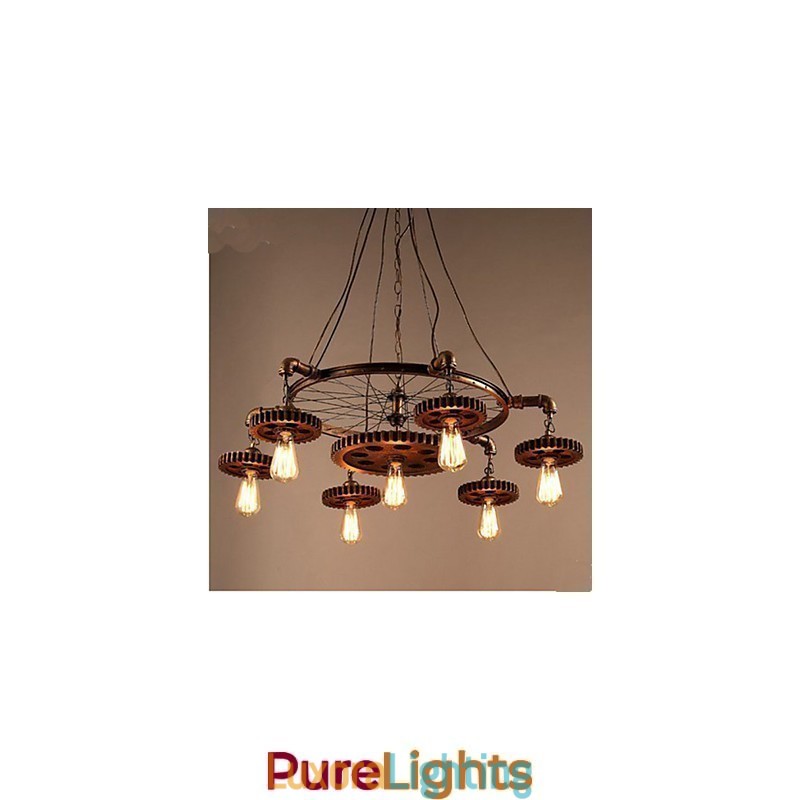 Designer Touch Decorative Creative Gear Of Retro Home Furnishing Iron Chandelier
