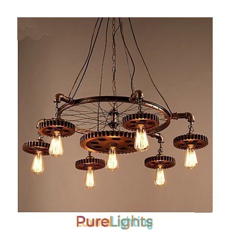 Designer Touch Decorative Creative Gear Of Retro Home Furnishing Iron Chandelier