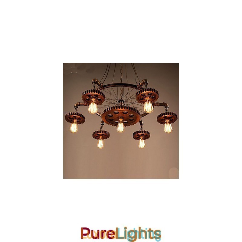 Designer Touch Decorative Creative Gear Of Retro Home Furnishing Iron Chandelier