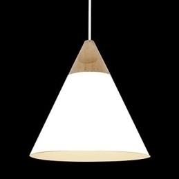 Designer Touch Decorative Mini Artistic Cone Pendant Lamp 1 Light Mordern Simplicity Finish Black White Dusty Blue Aluminum & Wooden Droplight