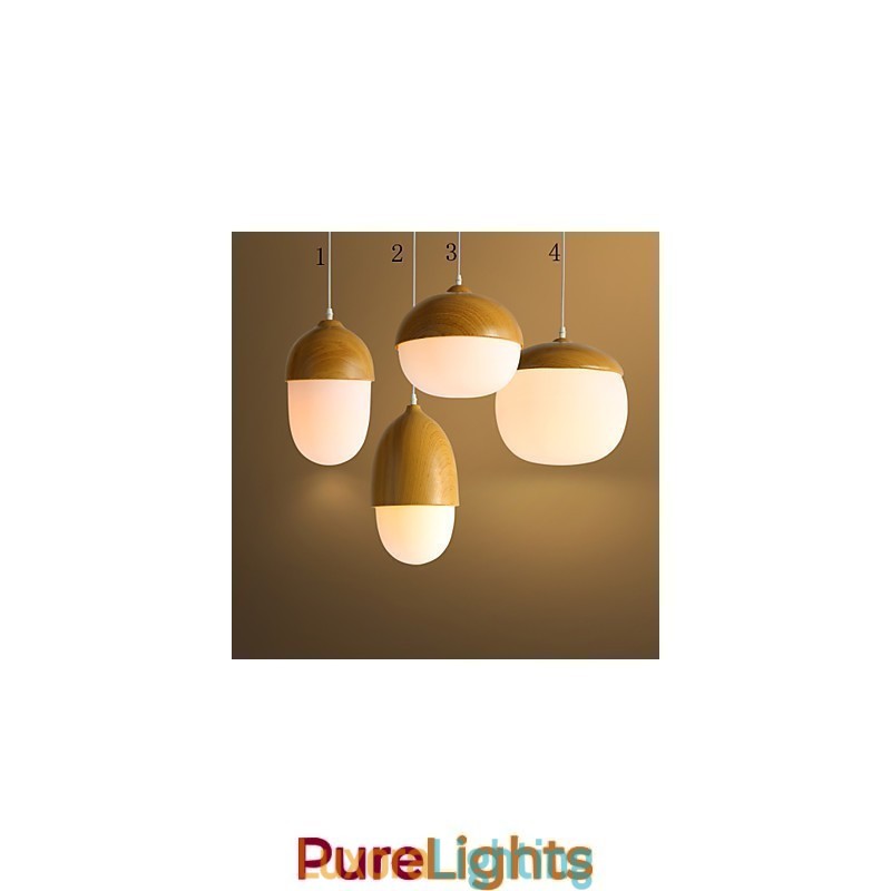 Designer Touch Decorative Nordic Contracted Mushroom Creative Nuts Single Head Glass Chandelier Lamp Light