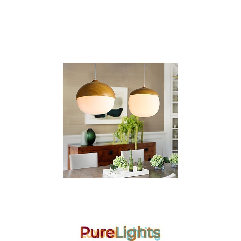 Designer Touch Decorative Nordic Contracted Mushroom Creative Nuts Single Head Glass Chandelier Lamp Light