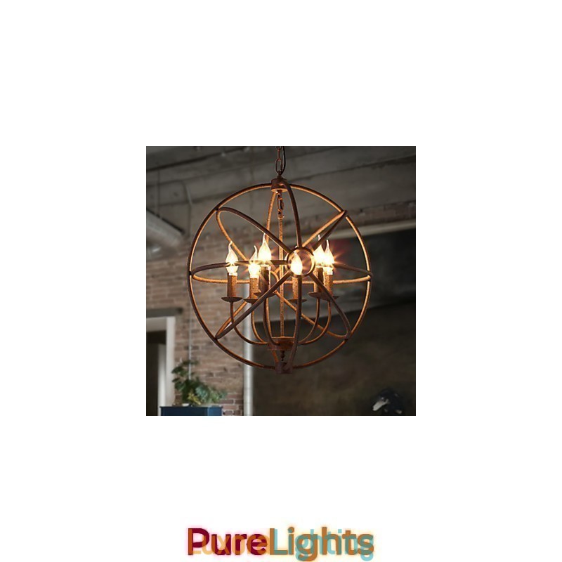 Designer Touch Decorative Sitting Lights Nordic Country Wrought Iron American Retro Candle Chandelier The Black Chandelier