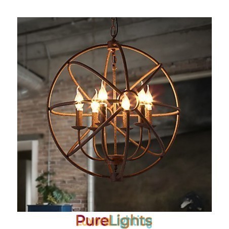 Designer Touch Decorative Sitting Lights Nordic Country Wrought Iron American Retro Candle Chandelier The Black Chandelier