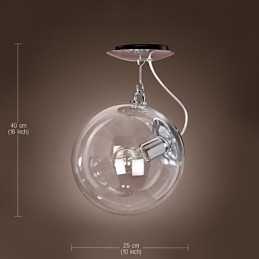 Designer Touch Decorative Modern Contemporary Globe Mini Style Anodized Pendant Light