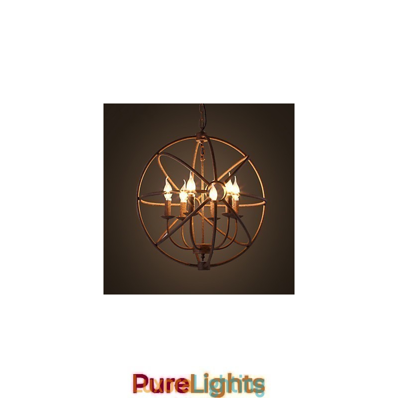 Designer Touch Decorative Sitting Lights Nordic Country Wrought Iron American Retro Candle Chandelier The Black Chandelier