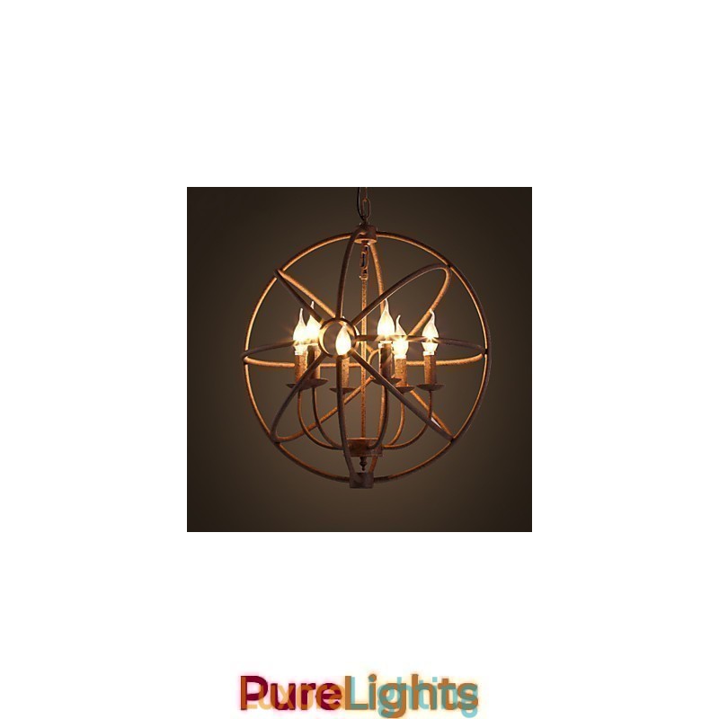 Designer Touch Decorative Sitting Lights Nordic Country Wrought Iron American Retro Candle Chandelier The Black Chandelier