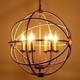 Designer Touch Decorative Sitting Lights Nordic Country Wrought Iron American Retro Candle Chandelier The Black Chandelier
