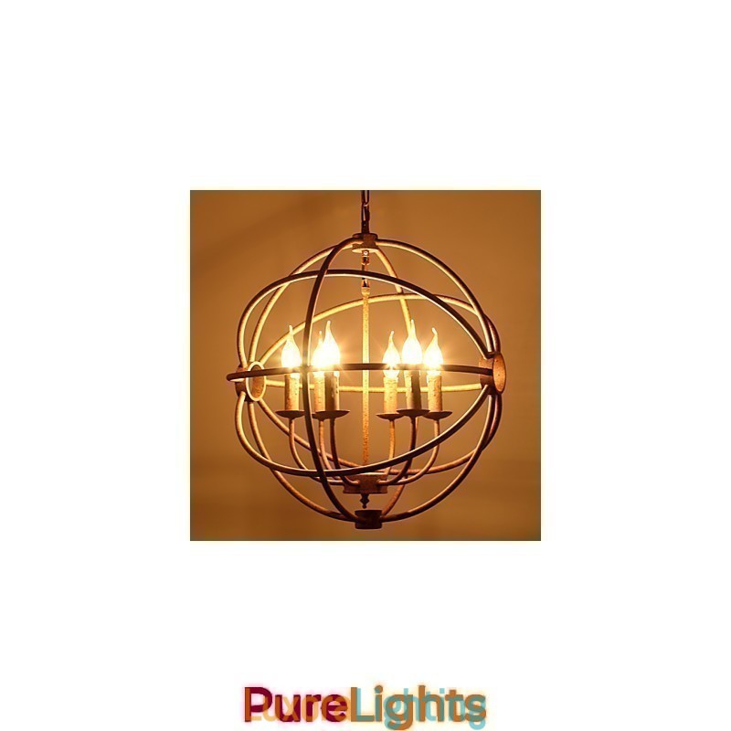 Designer Touch Decorative Sitting Lights Nordic Country Wrought Iron American Retro Candle Chandelier The Black Chandelier