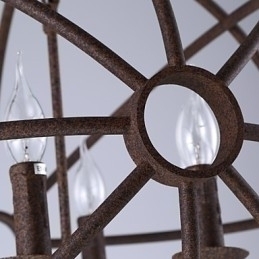 Designer Touch Decorative Sitting Lights Nordic Country Wrought Iron American Retro Candle Chandelier The Black Chandelier