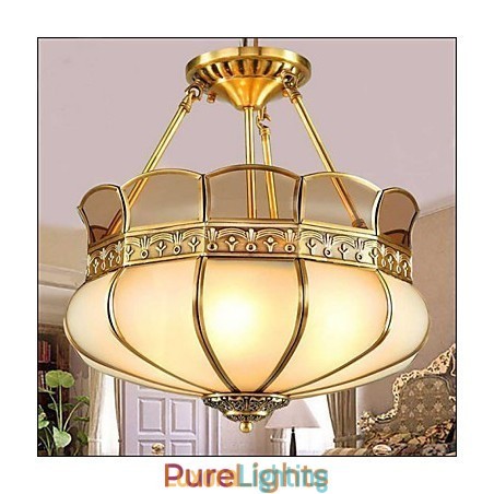 Designer Touch Decorative The Classical Copper Semi Ceiling lamp Copper Porch