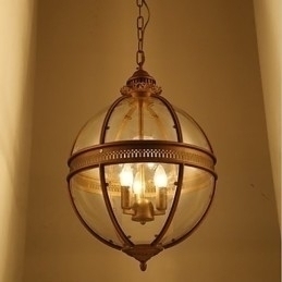 Designer Touch Decorative Iron Bronze Chandelier Lamp Glass