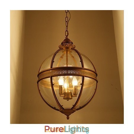 Designer Touch Decorative Iron Bronze Chandelier Lamp Glass