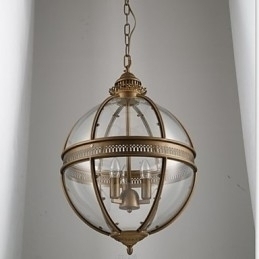 Designer Touch Decorative Iron Bronze Chandelier Lamp Glass