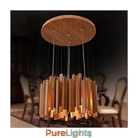 Designer Touch Decorative Hotel Engineering Wood Art Line Chandelier