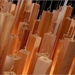 Designer Touch Decorative Hotel Engineering Wood Art Line Chandelier