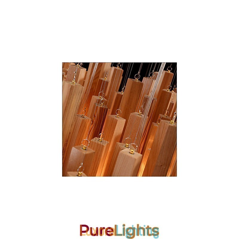 Designer Touch Decorative Hotel Engineering Wood Art Line Chandelier