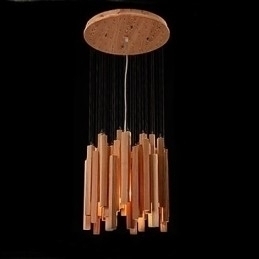 Designer Touch Decorative Hotel Engineering Wood Art Line Chandelier