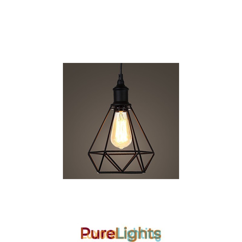 Designer Touch Decorative Amercian Small Steel Birdcage Pendant Vintage Retro DIY Drop Light Industrial Lighting Fixture for Home Decorate