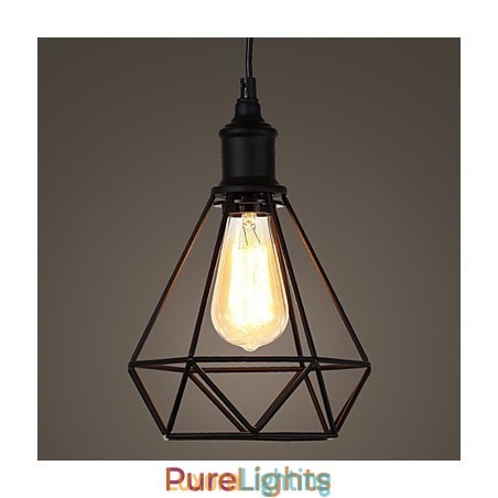 Designer Touch Decorative Amercian Small Steel Birdcage Pendant Vintage Retro DIY Drop Light Industrial Lighting Fixture for Home Decorate