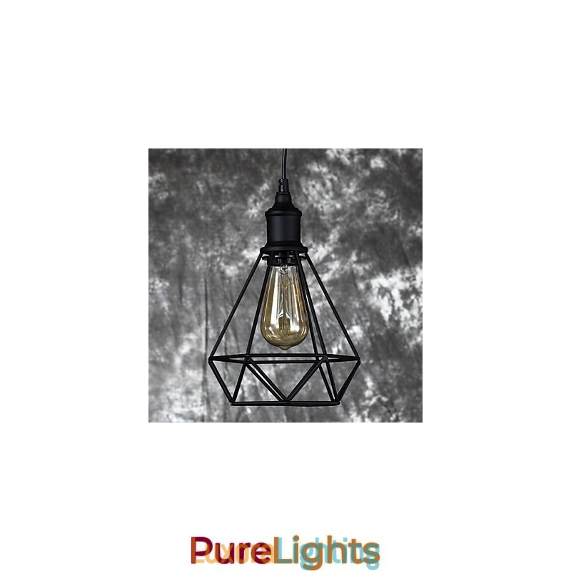 Designer Touch Decorative Amercian Small Steel Birdcage Pendant Vintage Retro DIY Drop Light Industrial Lighting Fixture for Home Decorate