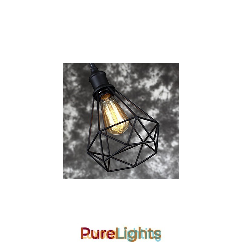 Designer Touch Decorative Amercian Small Steel Birdcage Pendant Vintage Retro DIY Drop Light Industrial Lighting Fixture for Home Decorate