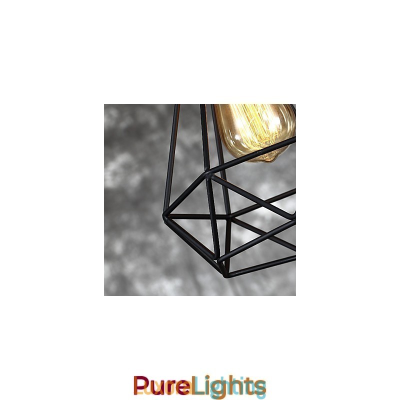 Designer Touch Decorative Amercian Small Steel Birdcage Pendant Vintage Retro DIY Drop Light Industrial Lighting Fixture for Home Decorate