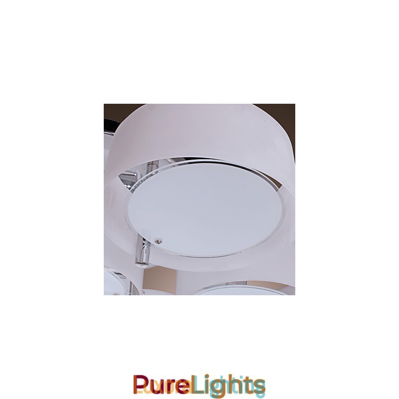 Designer Touch Decorative Modern Contemporary Chrome Metal Chandelier Flush Mount