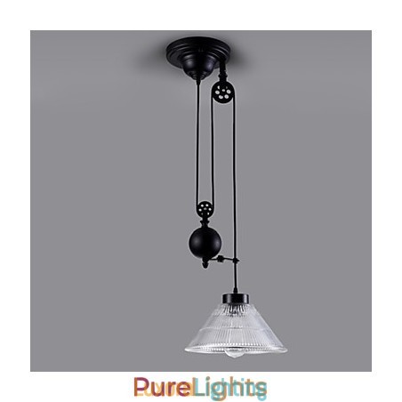 Designer Touch Decorative Vintage Pendant Light 1 Light Island Light Foyer pendants Metal + Galss