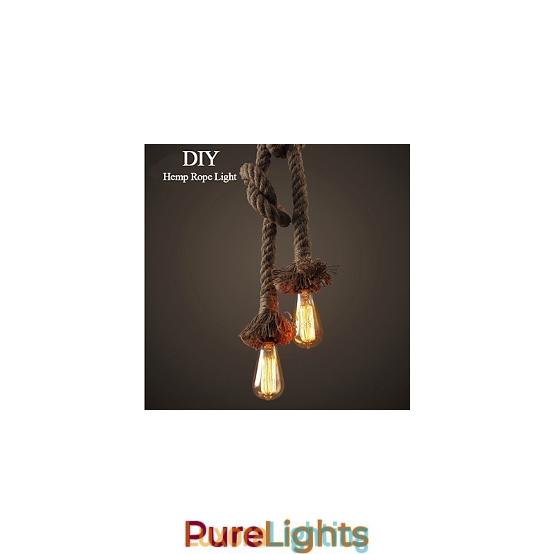Designer Touch Decorative 1 Light DIY Art Hemp Rope Light Creative Hemp Rope Droplight