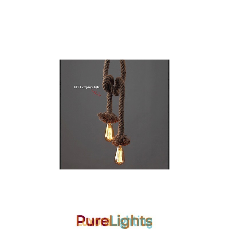 Designer Touch Decorative 1 Light DIY Art Hemp Rope Light Creative Hemp Rope Droplight