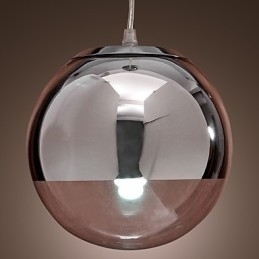 Designer Touch Decorative Modern Contemporary Globe Mini Style Chrome Metal Pendant Light
