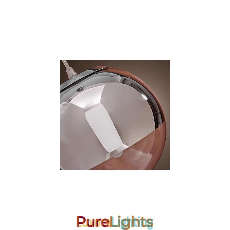 Designer Touch Decorative Modern Contemporary Globe Mini Style Chrome Metal Pendant Light